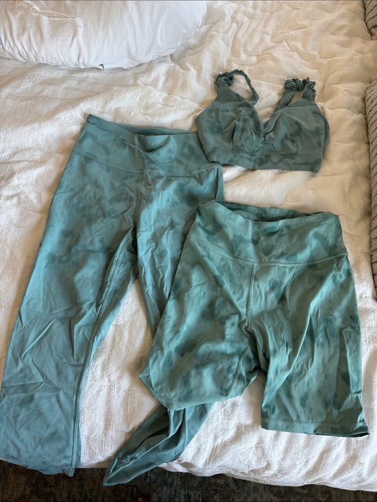 JoyLab Other - Joy lab tie dye Green Active Bralette & Leggings Set